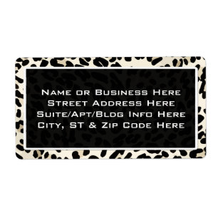 Customisable Leopard Print Return Address Labels