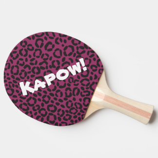 Customisable Leopard Print Table Tennis Bat Ping Pong Paddle