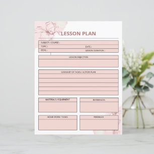 Customisable Lesson Planner Template