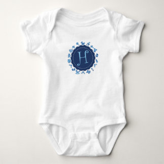 Customisable Letter "H" Baby Bodysuit