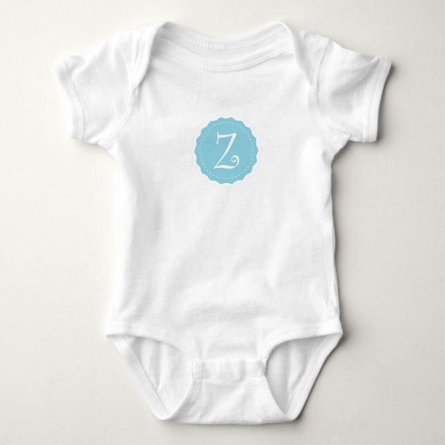 Customisable Letter "Z" Baby Bodysuit (Front)