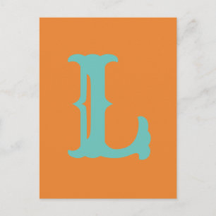 Customisable letters and colours! L Postcard