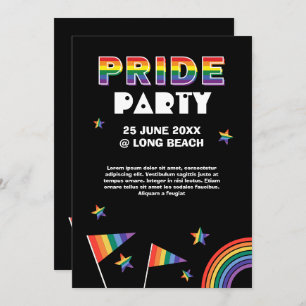 Customisable LGBTQIA+ Pride Party Invitation