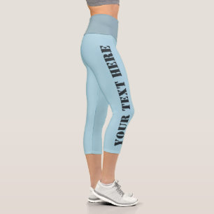 Customisable light blue capri leggings