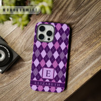 Customisable Light Purple Dark Violet Pink Argyle 