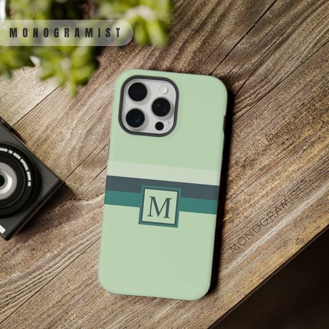 Customisable Light Soft Teal Green Colour Block iPhone Case (Customizable Light Soft Teal Green Color Block iPhone Case)