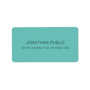 Customisable Light Teal Blue Green Elegant Address Label