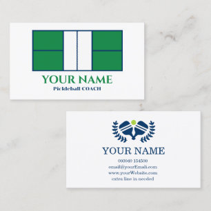 Customisable lime green realistic pickleball  business card