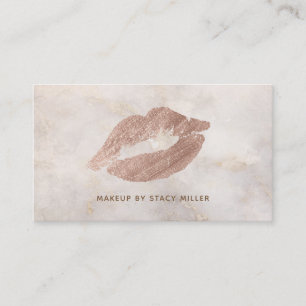 Customisable Lipstick kiss Business Cards