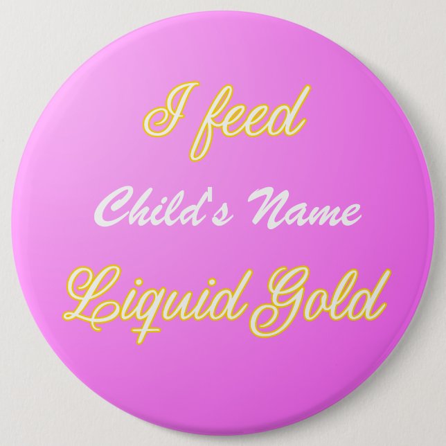 Customisable Liquid Gold Badge Pink (Front)