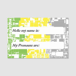 Customisable Lithromantic Geometric Pride Flag Name Tag