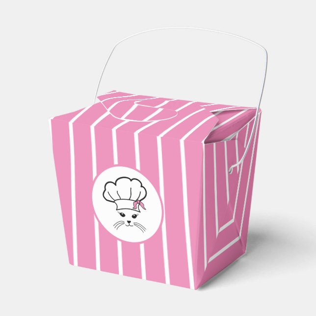 Customisable Little Cat Baker Favour Box (Front Side)