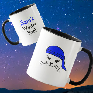 Customisable Little Cat Biker Mug