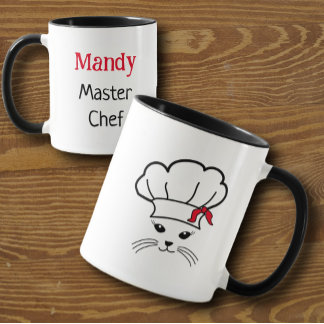Customisable Little Cat Master Chef Mug