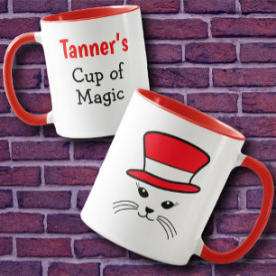 Customisable Little Cat Snow Man Hat Mug