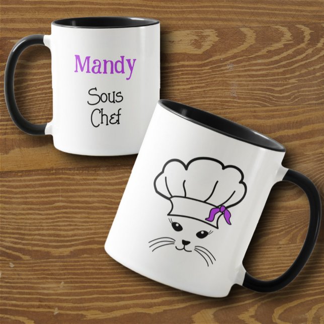 Customisable Little Cat Sous Chef Mug (Creator Uploaded)