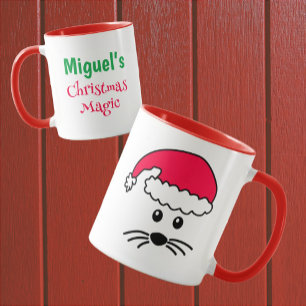 Customisable Little Mouse Santa Mug