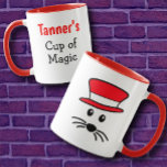 Customisable Little Mouse Snow Man Hat Mug<br><div class="desc">Adorable mug for the little magician in your life. Sporting a chic top hat perfect for a Christmas snow man. This mug is fully customisable. Change the name, colours (even the hat colour), font, and quote. Just click on “Edit Design” click on the object you want to change and swap...</div>