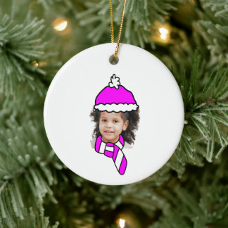 Customisable Little Trailblazer Photo Booth Ceramic Tree Decoration
