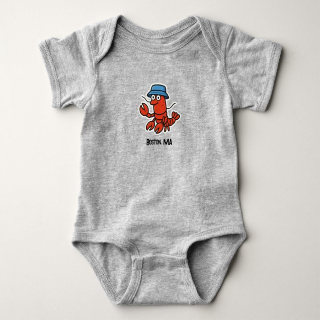 Customisable Lobster  Baby Bodysuit (Front)