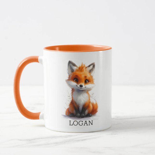 Customisable 'Logan' Fox Mug (Left)