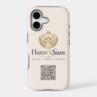 Customisable Logo And QR code Soft Warm Ivory