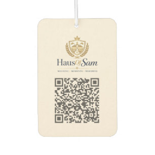 Customisable Logo And QR code Soft Warm Ivory Car Air Freshener
