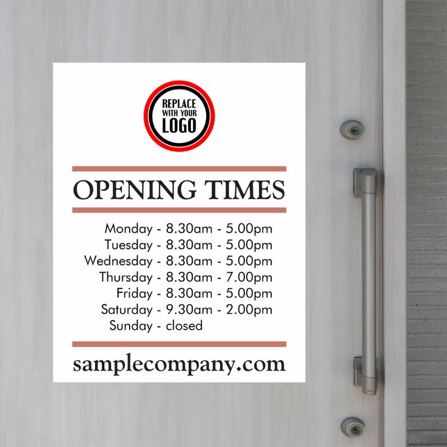 Customisable Logo And Text Business Opening Hours (Creator Uploaded)
