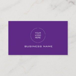 Customisable Logo Elegant Royal Purple Template Business Card