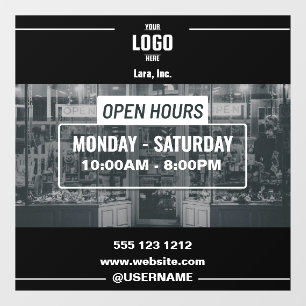 Customisable Logo & Job Title, Black Window Decals