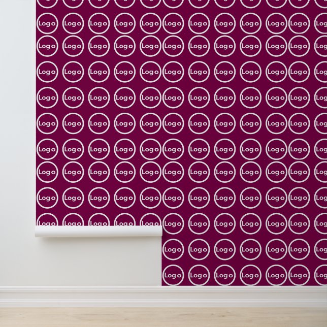 Customisable Logo Pattern on Wine Background Wallpaper (Application)