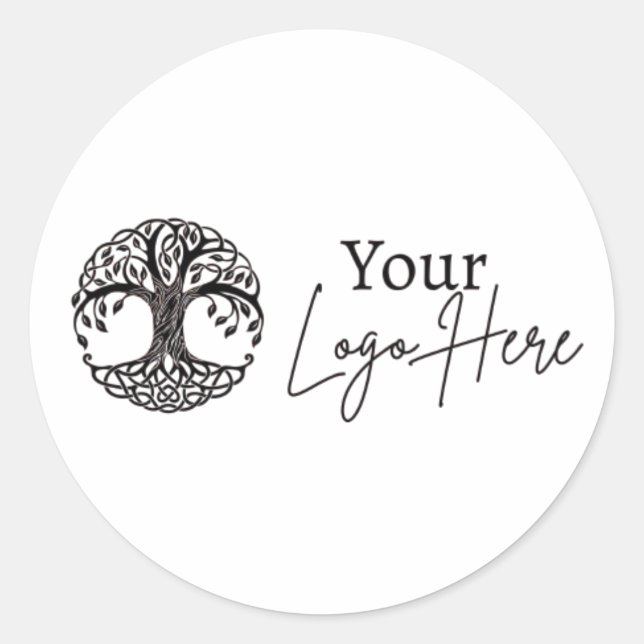 Customisable Logo-Sticker Classic Round Sticker (Front)