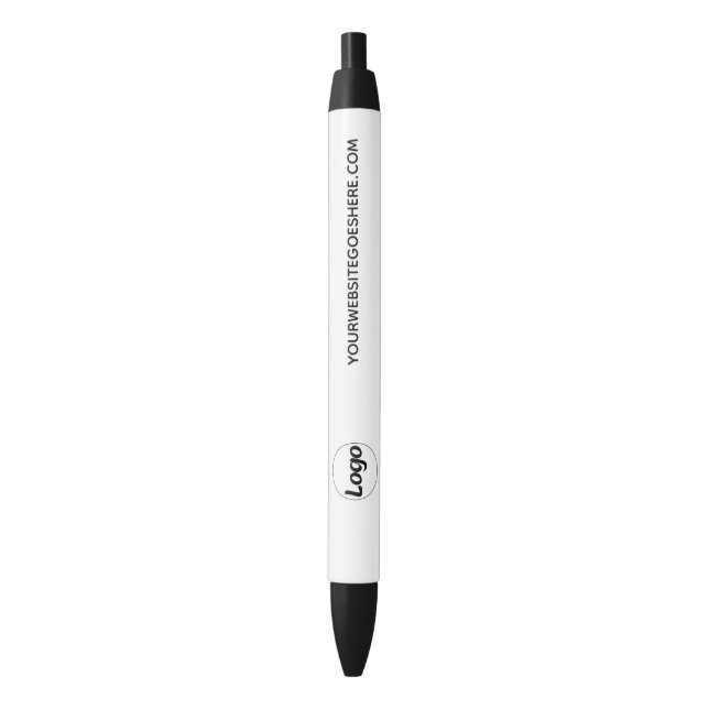 Customisable logo website simple business  black ink pen (Front Vertical)