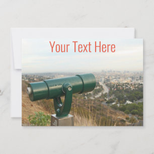 Customisable Los Angeles from Mulholland Dr card