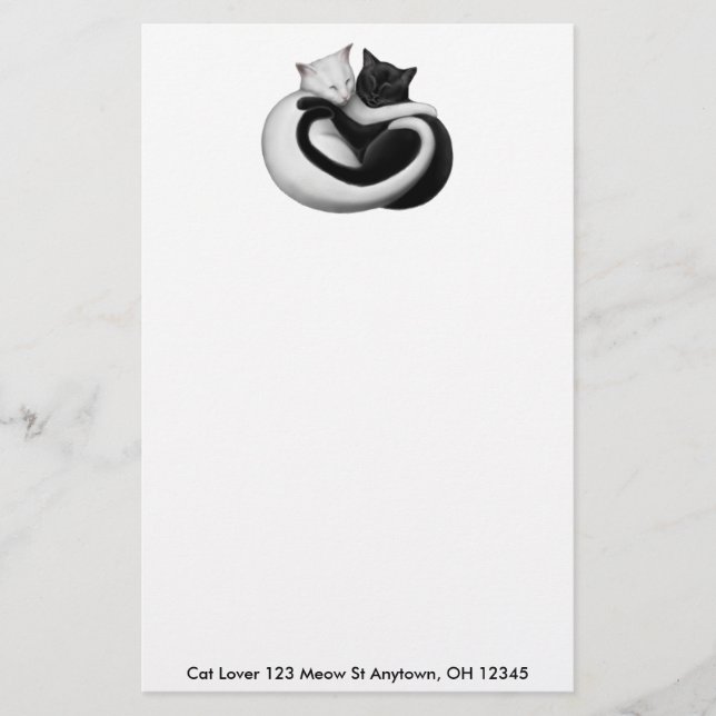 Customisable Love Cats Stationery (Front)