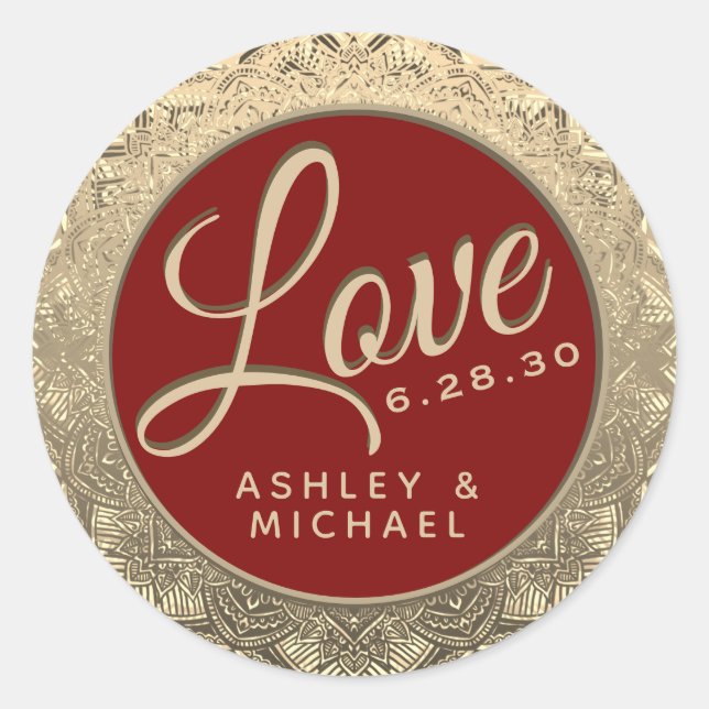Customisable Love Wedding Seal (Front)