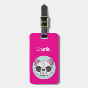 Customisable Luggage Tag with Penguin Cartoon