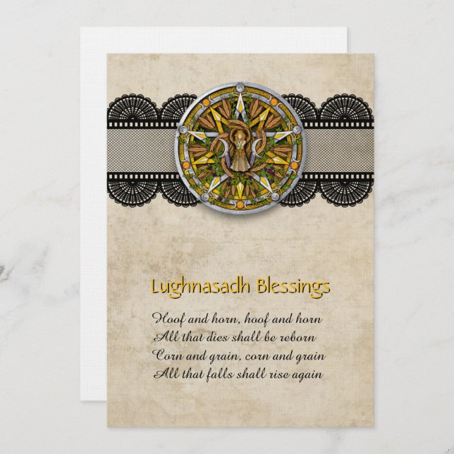 Customisable Lughnasadh Lammas Greeting Card (Front/Back)