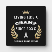 Customisable Lung Cancer Survivor laurel leaves