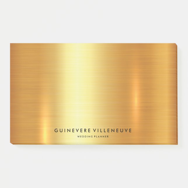 Customisable luxury faux gold post-it notes (Front)