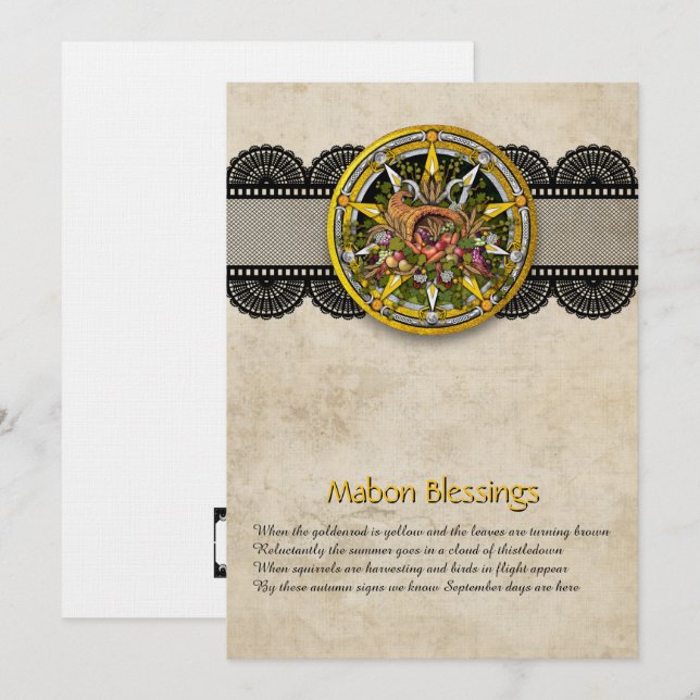 Customisable Mabon Autumn Equinox Greeting Card (Front/Back)