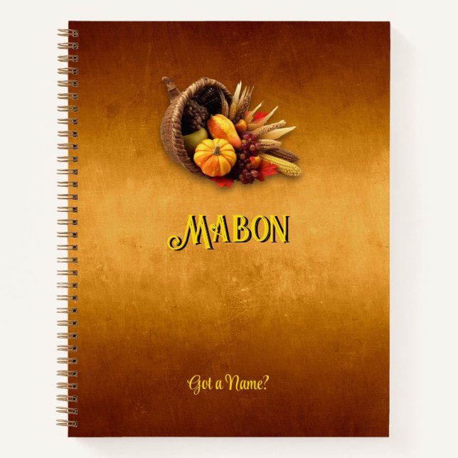 Customisable Mabon Autumn Equinox Notebook (Front)