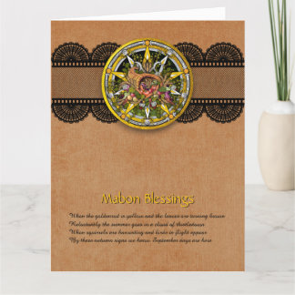 Customisable Mabon Autumn Greeting Card