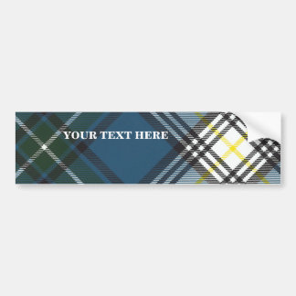 Customisable MacDowall Tartan Bumper Sticker Large