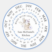 Customisable Made with Love Kitchen Food Sticker