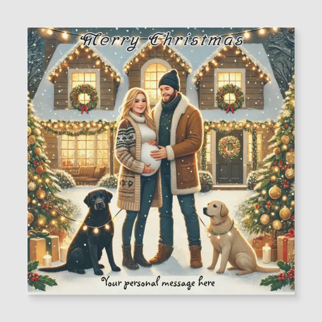 Customisable Magnet Christmas Card  (Front)