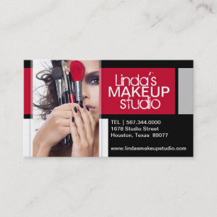 Customisable Makeup Artist Business Card Template