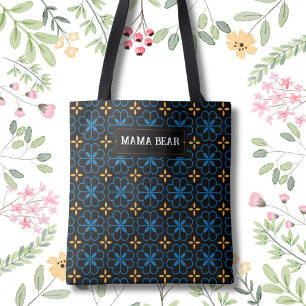 Customisable Mama Bear Elegant Pattern Tote Bag