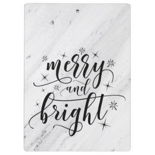 Customisable Marble Christmas Clipboard