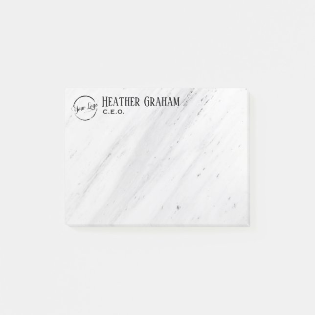 Customisable Marble Sticky Notes for Branding (Front)